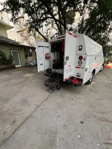 Magnet Plumbing service vehicle on-site for Grease Trap Cleaning in South Bay